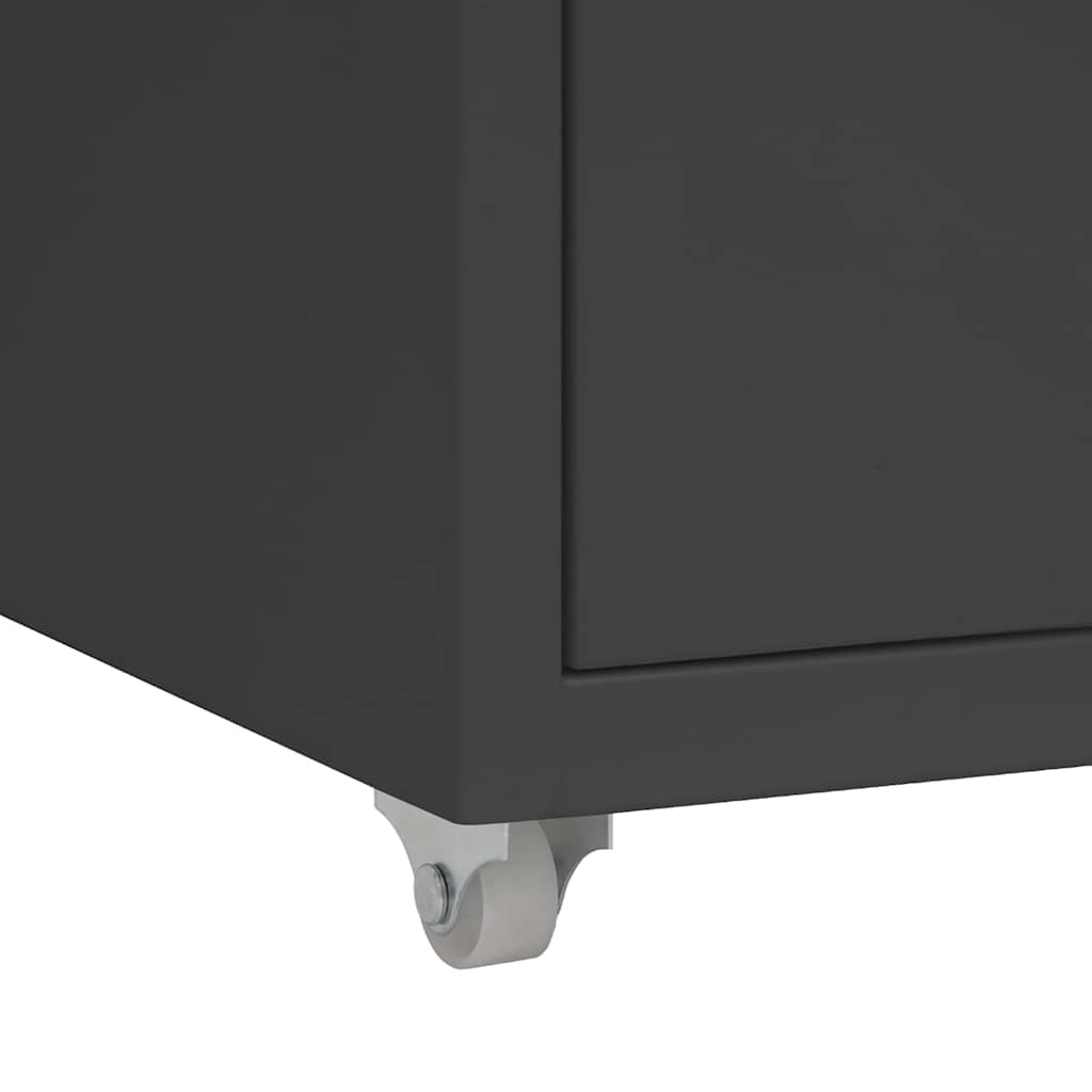 vidaXL Αρχειοθήκη Φορητή Ανθρακί 28 x 41 x 69 εκ. Μεταλλική