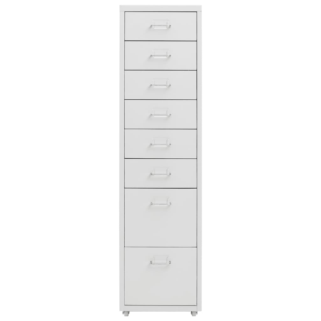vidaXL Αρχειοθήκη Φορητή Γκρι 28 x 41 x 109 εκ. Μεταλλική