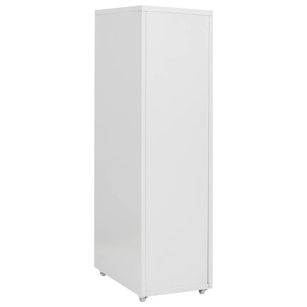 vidaXL Αρχειοθήκη Φορητή Γκρι 28 x 41 x 109 εκ. Μεταλλική