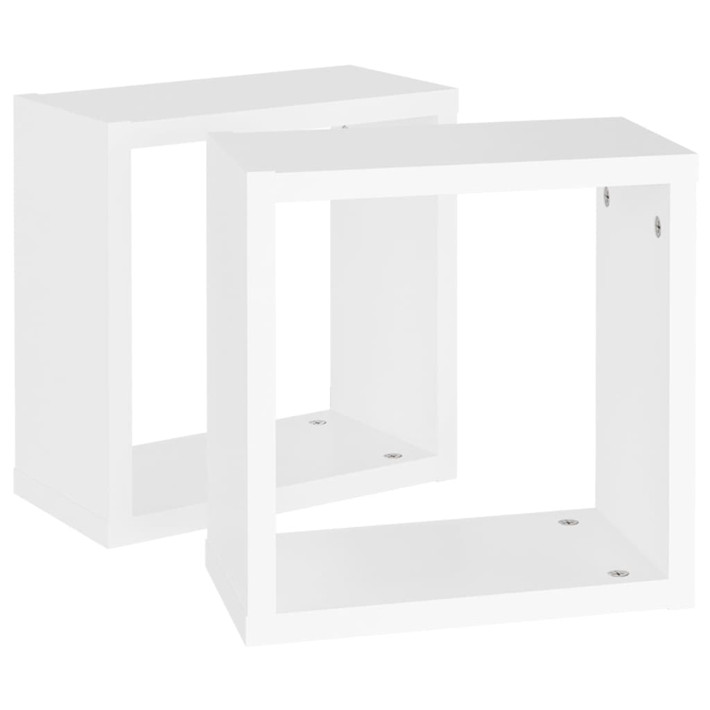 vidaXL Ράφια Κύβοι Τοίχου 2 τεμ. Λευκά 30 x 15 x 30 εκ. από MDF