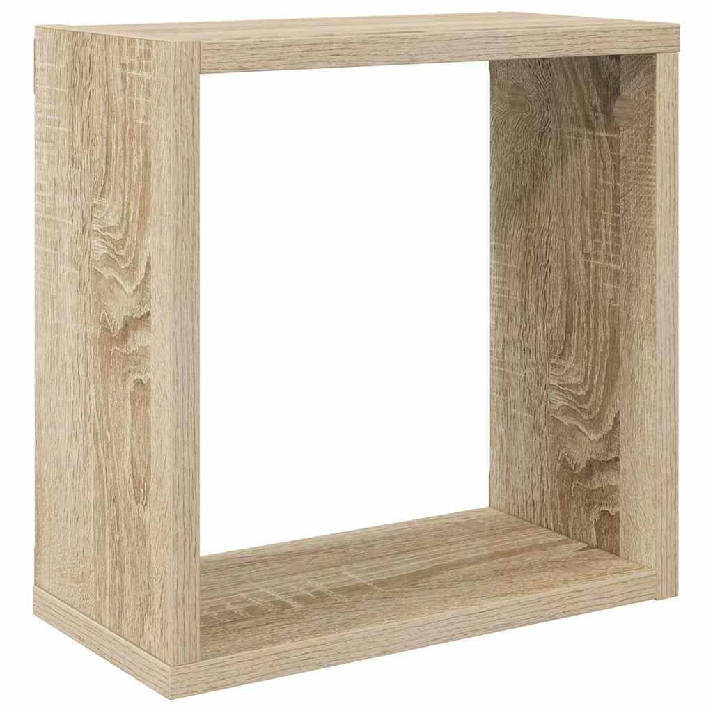 vidaXL Ράφια Κύβοι Τοίχου 6 τεμ. Sonoma Δρυς 30 x 15 x 30 εκ.
