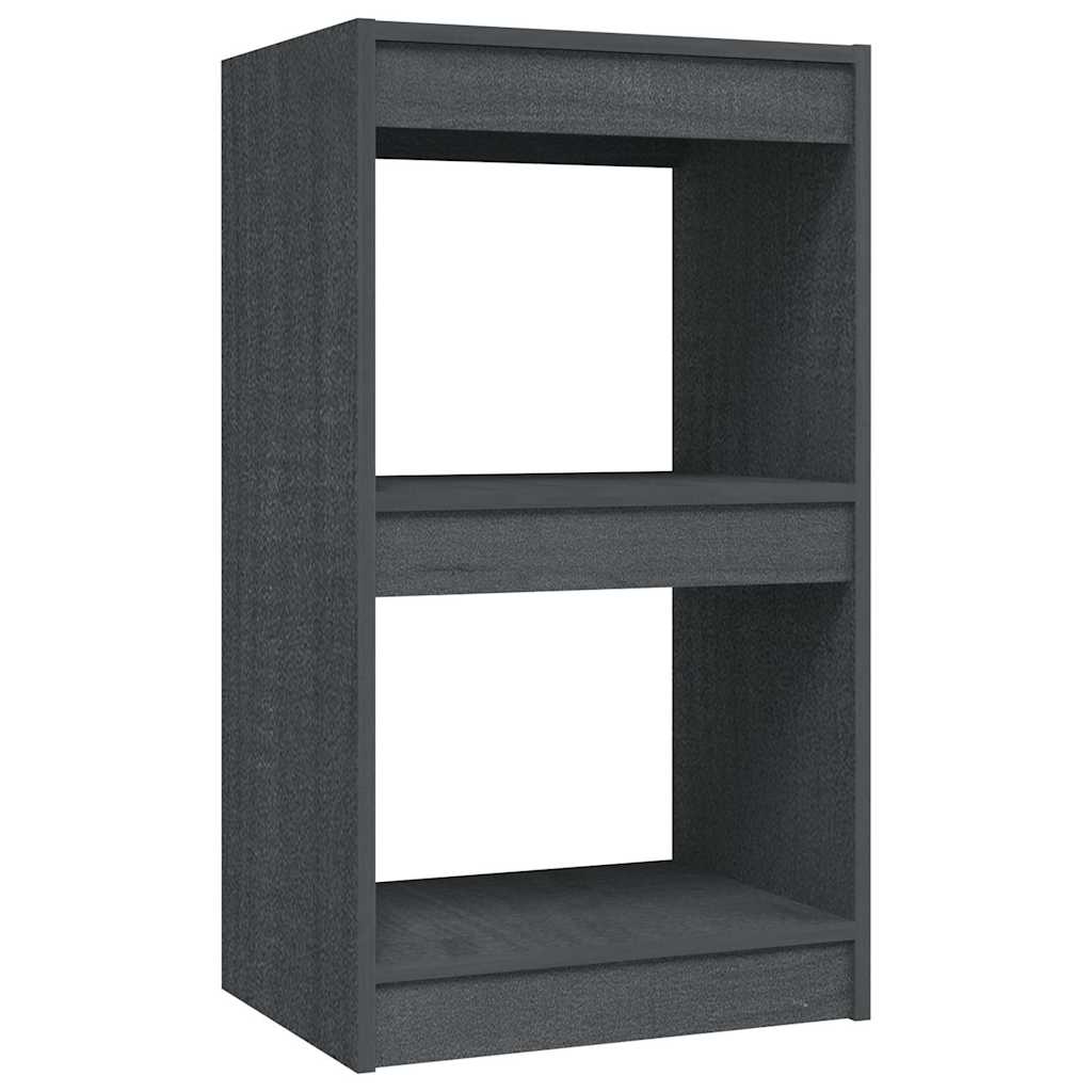 vidaXL Βιβλιοθήκη Γκρι 40 x 30 x 71,5 εκ. από Μασίφ Ξύλο Πεύκου