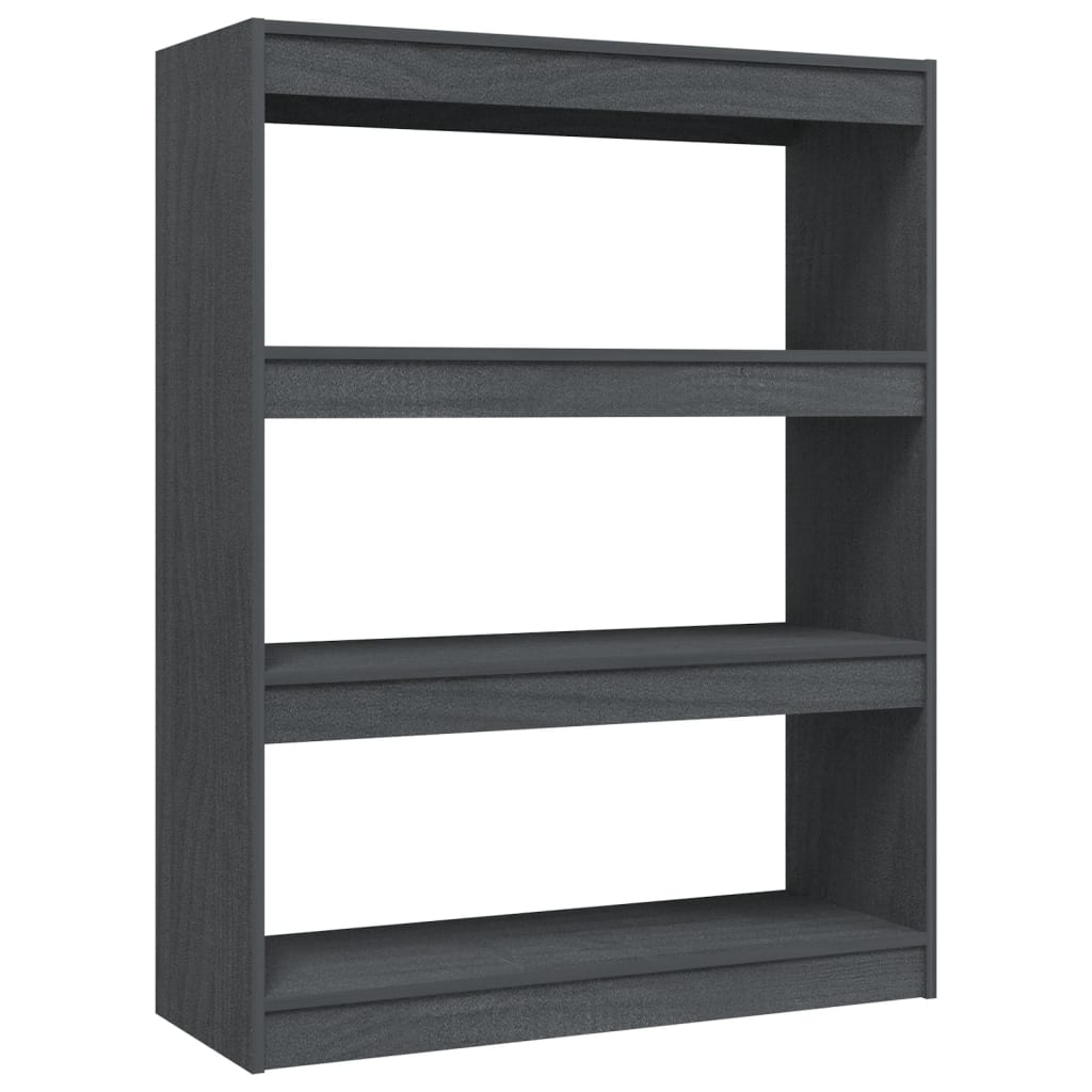 vidaXL Βιβλιοθήκη/Διαχωριστικό Χώρου Γκρι 100x30x103 εκ. Ξύλο Πεύκου