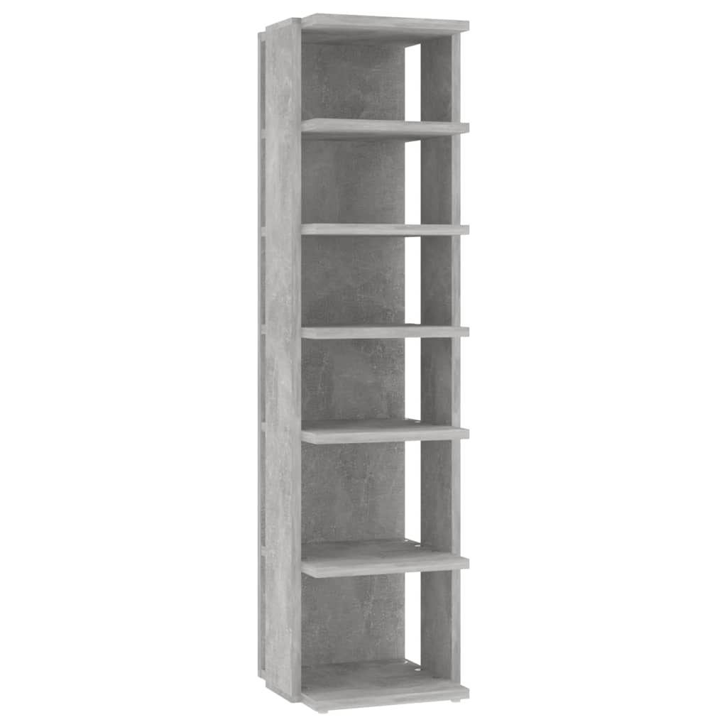 vidaXL Παπουτσοθήκη Γκρι Σκυροδέματος 27,5 x 27 x 102 εκ. Επεξ. Ξύλο