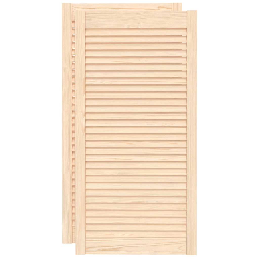 vidaXL Πορτάκια με Περσίδες 2 Τεμ. 99,3x49,4 εκ. από Μασίφ Ξύλο Πεύκου