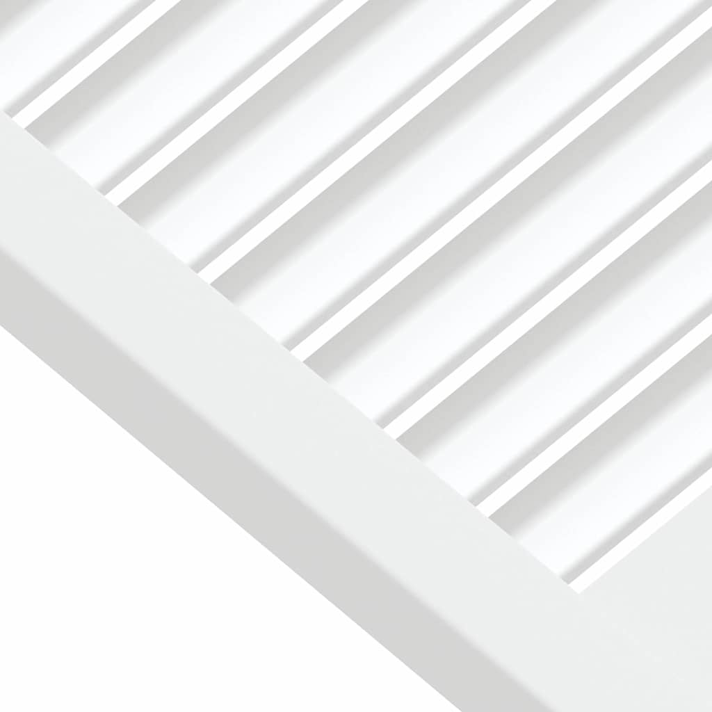 vidaXL Πορτάκια με Περσίδες 2 Τεμ. Λευκά 61,5x59,4εκ Μασίφ Ξύλο Πεύκου