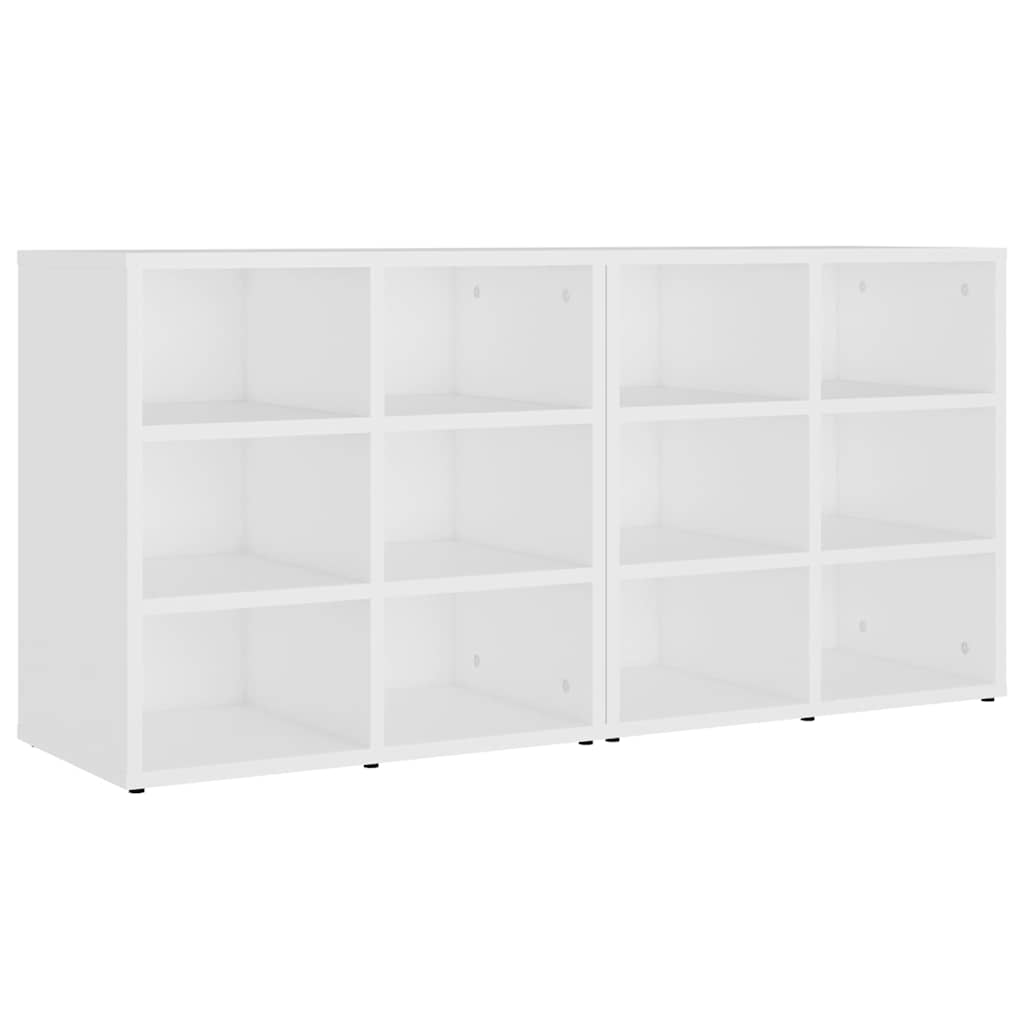 vidaXL Παπουτσοθήκες 2 τεμ. Λευκές 52,5 x 30 x 50 εκ.
