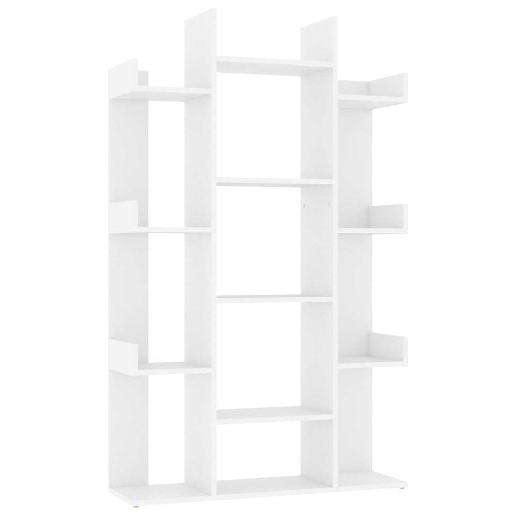 vidaXL Βιβλιοθήκη Λευκή 86 x 25,5 x 140 εκ. από Επεξ. Ξύλο