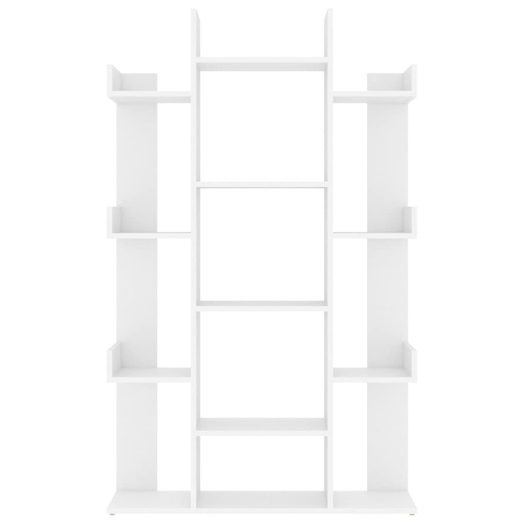 vidaXL Βιβλιοθήκη Λευκή 86 x 25,5 x 140 εκ. από Επεξ. Ξύλο