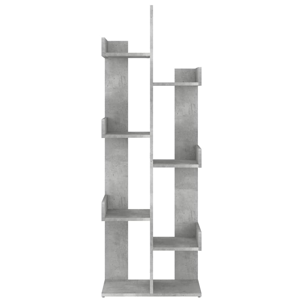 vidaXL Βιβλιοθήκη Γκρι Σκυροδέματος 48 x 25,5 x 140 εκ από Επεξ. Ξύλο