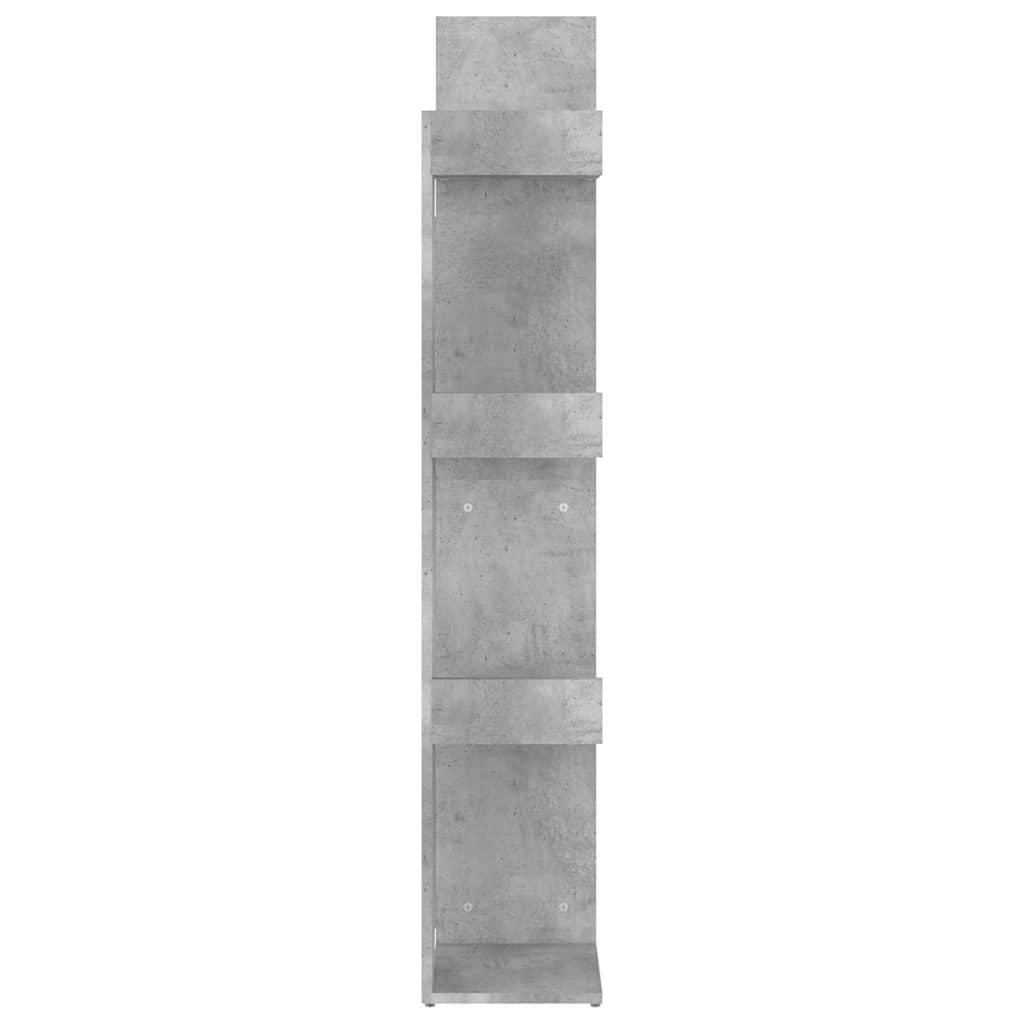 vidaXL Βιβλιοθήκη Γκρι Σκυροδέματος 48 x 25,5 x 140 εκ από Επεξ. Ξύλο