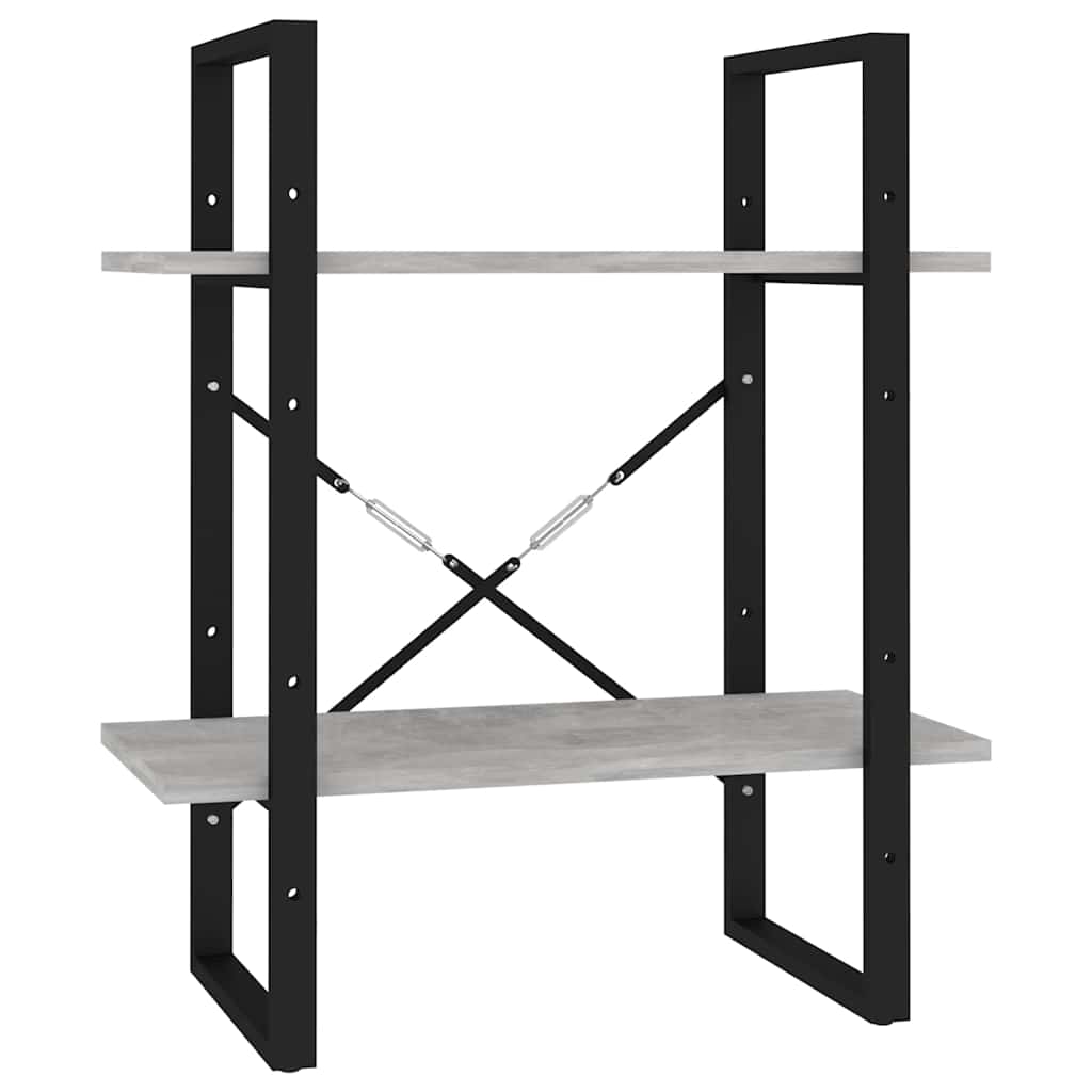 vidaXL Βιβλιοθήκη με 5 Ράφια Γκρι Σκυρ. 60 x 30 x 175 εκ. Επεξ. Ξύλο