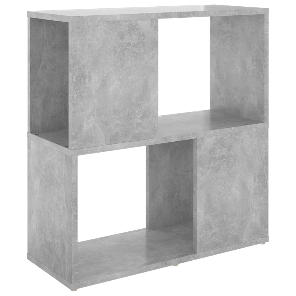 vidaXL Βιβλιοθήκη Γκρι Σκυροδέματος 60 x 24 x 63 εκ. από Μοριοσανίδα