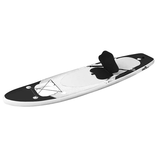 vidaXL Σανίδα SUP Φουσκωτή Σετ Μαύρη 330 x 76 x 10 εκ.