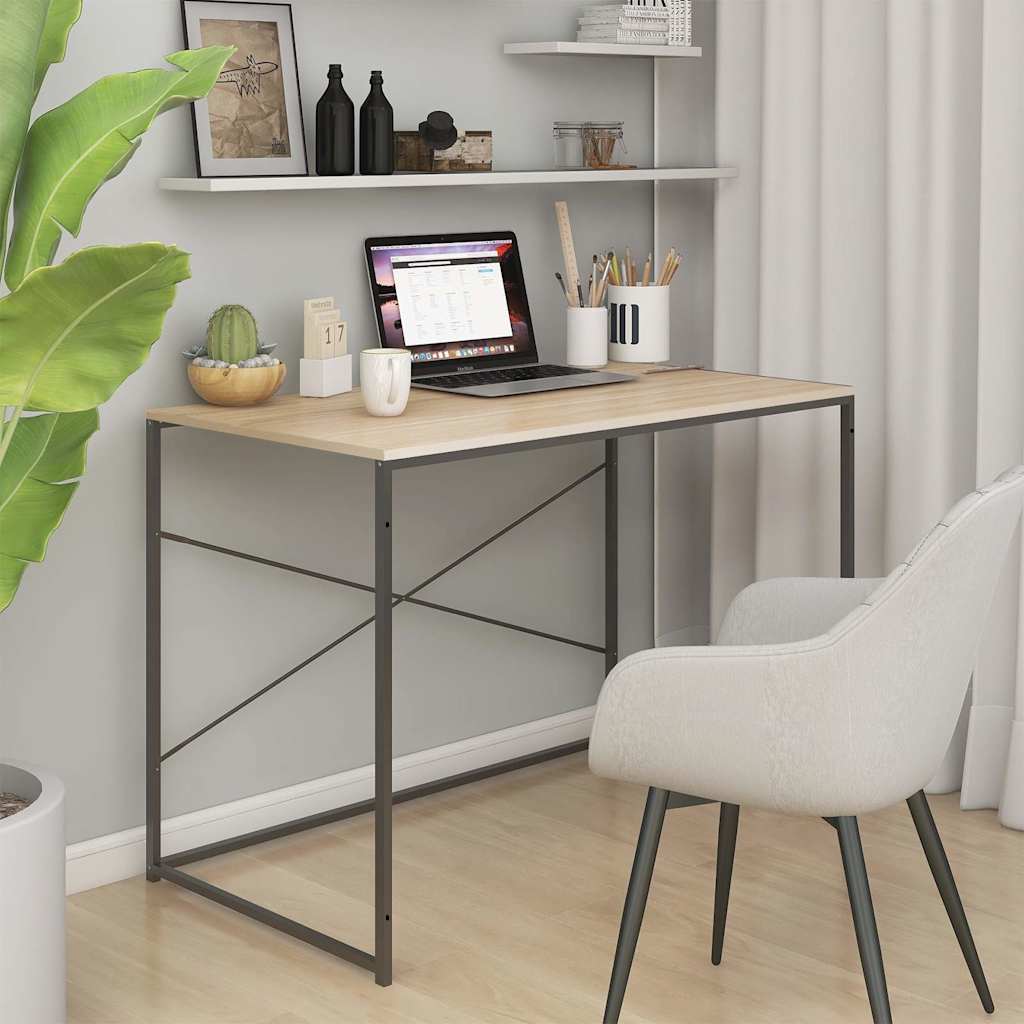 vidaXL Γραφείο Υπολογιστή Μαύρο 110 x 60 x 70 εκ. Επεξεργασμένο Ξύλο