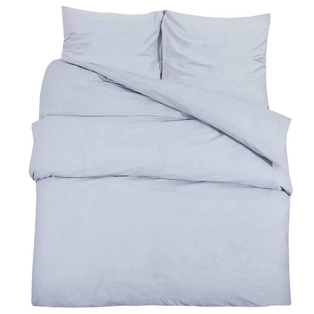 vidaXL Σετ Παπλωματοθήκης Γκρι 240x220 εκ. Βαμβακερό