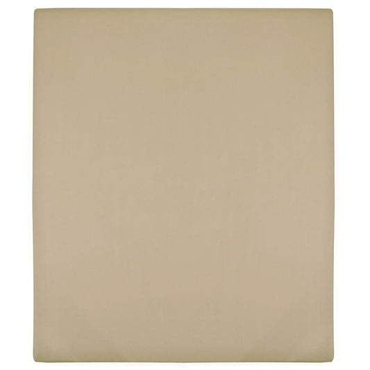 vidaXL Σεντόνια με Λάστιχο 2 τεμ. Taupe 140x200 εκ. Βαμβακερό Ζέρσεϊ