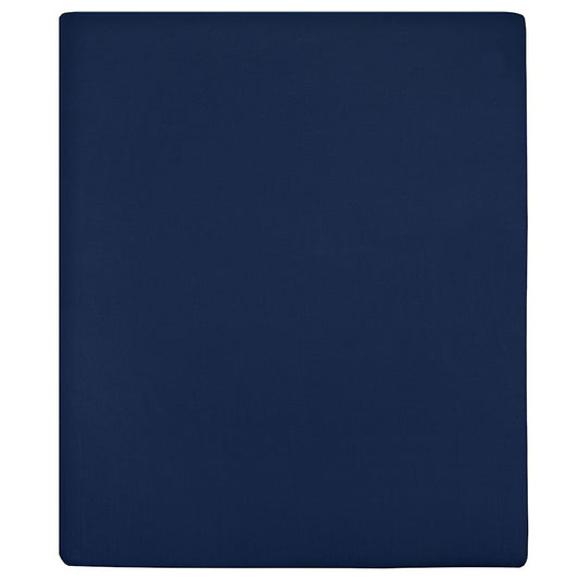vidaXL Σεντόνια με Λάστιχο 2 τεμ. Μπλε 180x200 εκ. Βαμβακερό Ζέρσεϊ