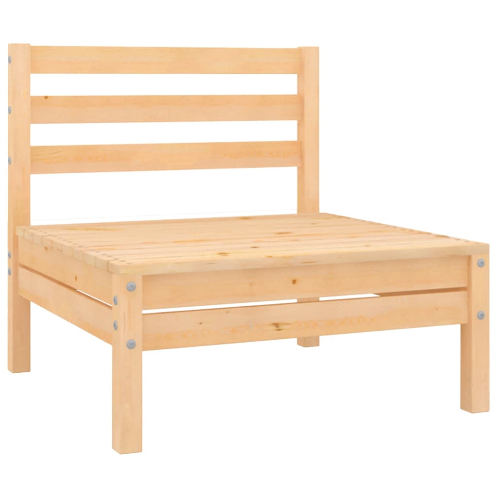 vidaXL Καναπές Κήπου Μεσαίος από Μασίφ Ξύλο Πεύκου