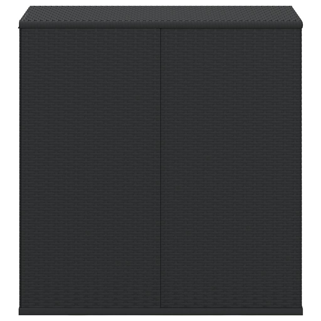 vidaXL Κουτί Μαξιλαριού Κήπου Μαύρο 100x49x103,5 εκ. Ρατάν Πολυαιθ.