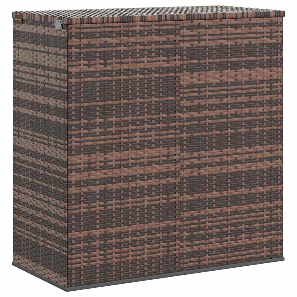 vidaXL Κουτί Μαξιλαριού Κήπου Καφέ 100x49x103,5 εκ. Ρατάν Πολυαιθ.