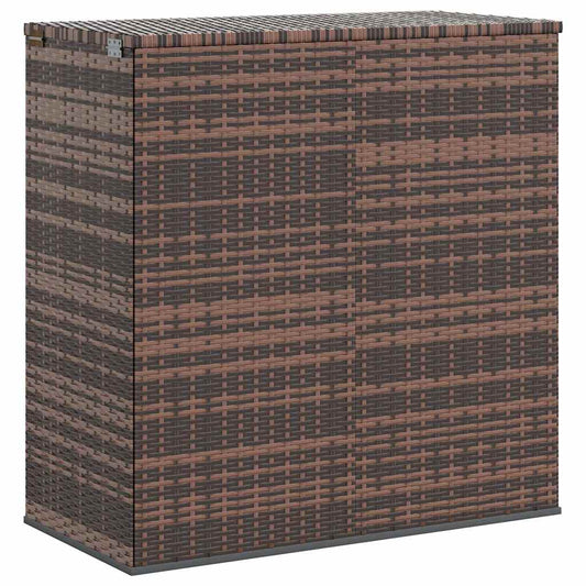vidaXL Κουτί Μαξιλαριού Κήπου Καφέ 100x49x103,5 εκ. Ρατάν Πολυαιθ.