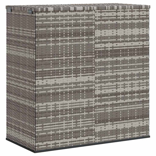 vidaXL Κουτί Μαξιλαριού Κήπου Γκρι 100x49x103,5 εκ. Ρατάν Πολυαιθ.