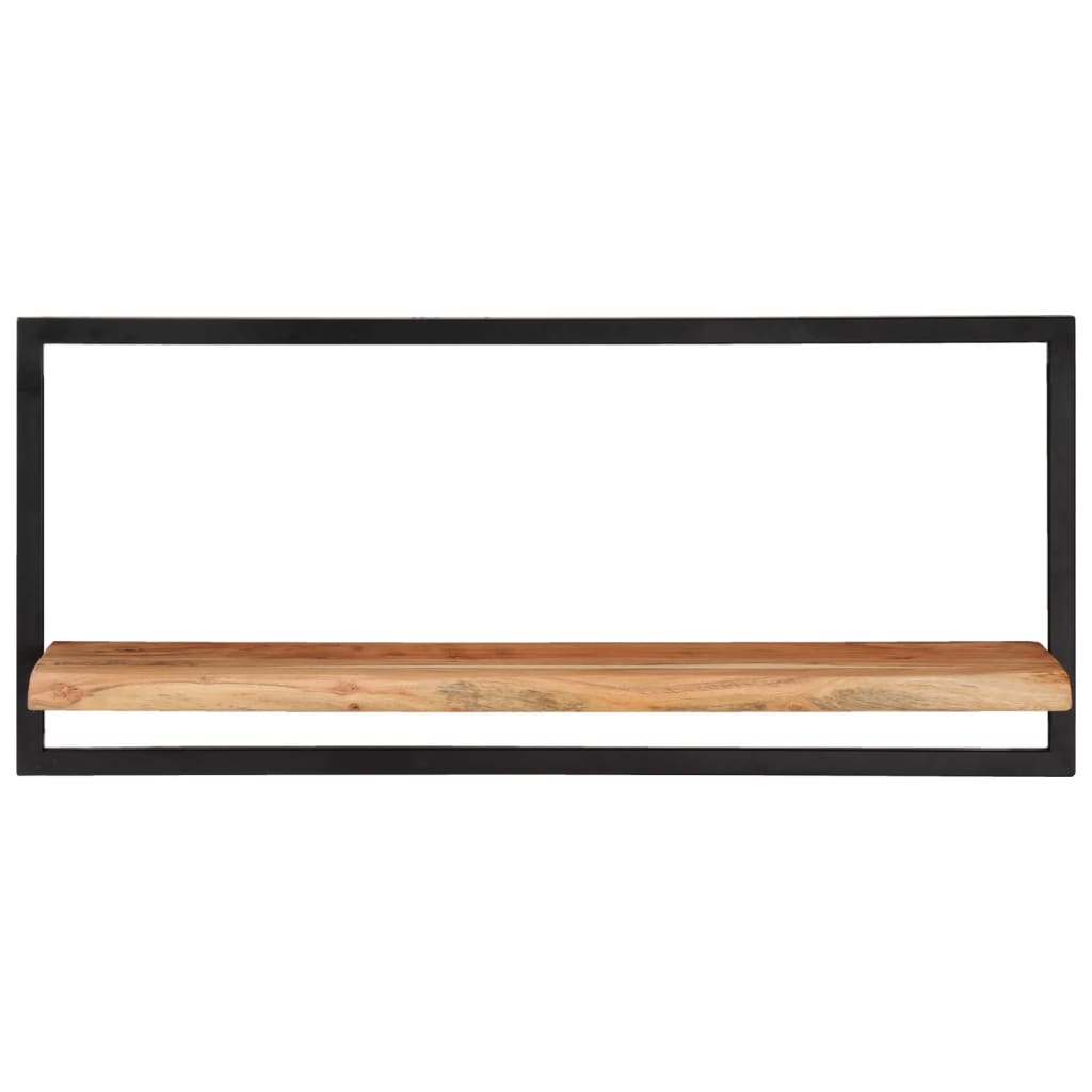 vidaXL Ράφια Τοίχου 2 τεμ. 80 x 25 x 35 εκ Μασίφ Ξύλο Ακακίας & Ατσάλι
