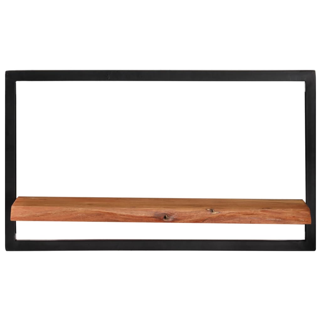 vidaXL Ράφια Τοίχου 2 Τεμ. 60 x 25 x 35 εκ Μασίφ Ξύλο Ακακίας & Ατσάλι