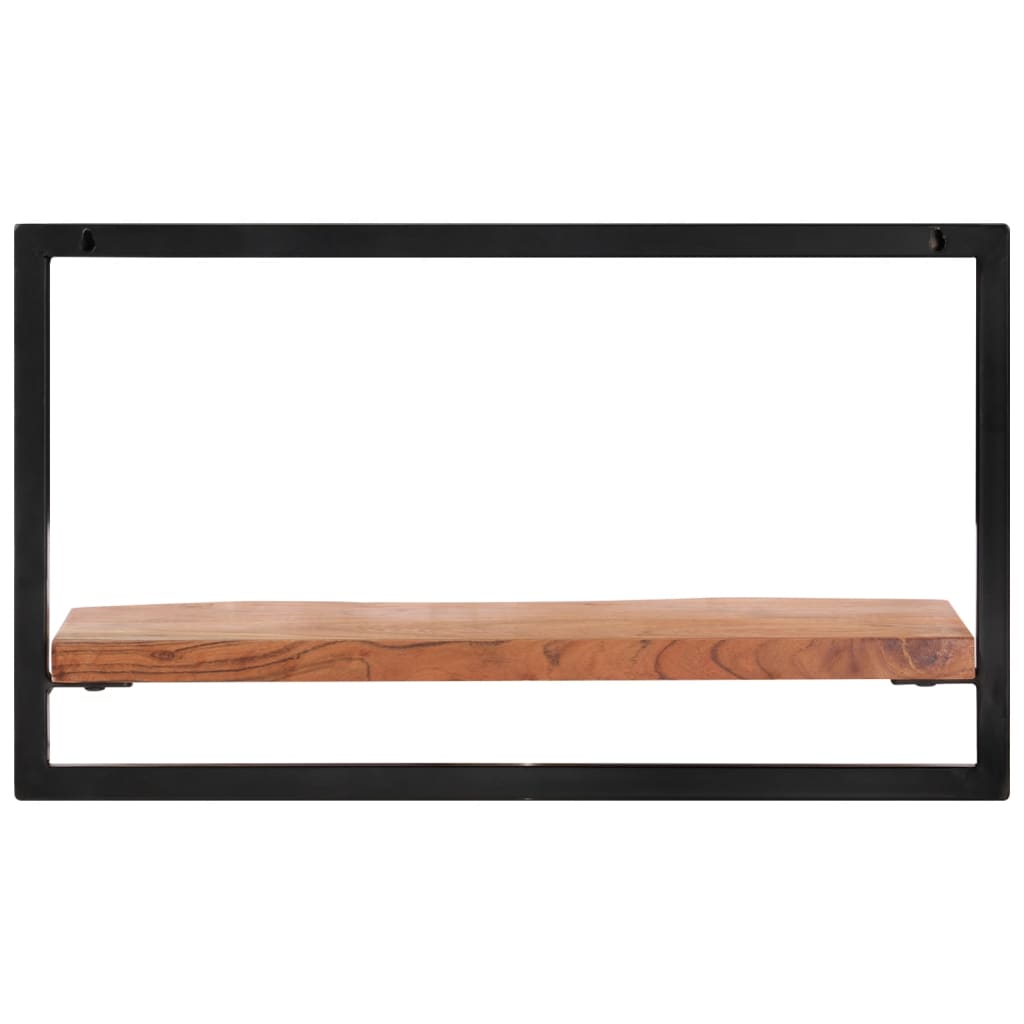vidaXL Ράφια Τοίχου 2 Τεμ. 60 x 25 x 35 εκ Μασίφ Ξύλο Ακακίας & Ατσάλι