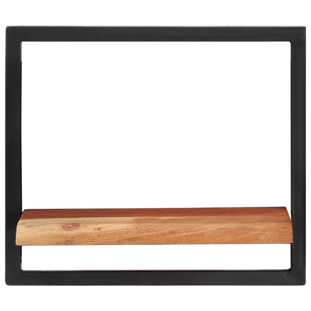 vidaXL Ράφια Τοίχου 2 Τεμ. 40x24x35 εκ. Μασίφ Ξύλο Ακακίας & Ατσάλι