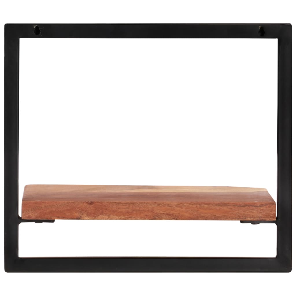 vidaXL Ράφια Τοίχου 2 Τεμ. 40x24x35 εκ. Μασίφ Ξύλο Ακακίας & Ατσάλι