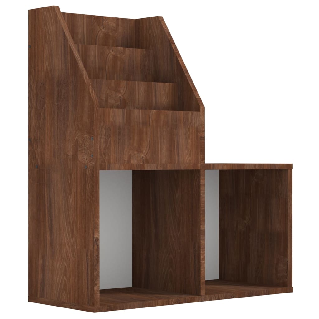 vidaXL Παιδικό Ράφι Περιοδικών Καφέ Δρυς 71x30x78,5 εκ. Επεξεργ. ξύλο