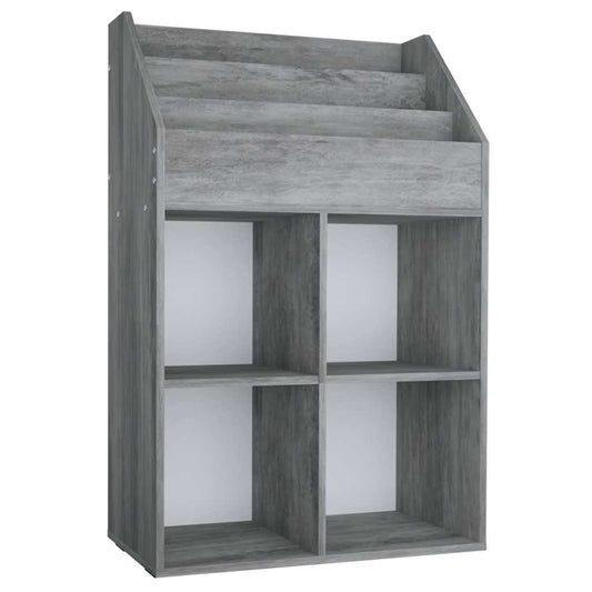 vidaXL Παιδική Ραφιέρα Περιοδικών Γκρι Σκυρ. 71x30x114εκ. Επεξ. Ξύλο