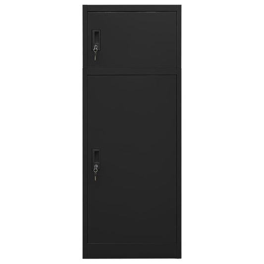 vidaXL Ντουλάπα για Σέλα Μαύρη 53 x 53 x 140 εκ. Ατσάλινη