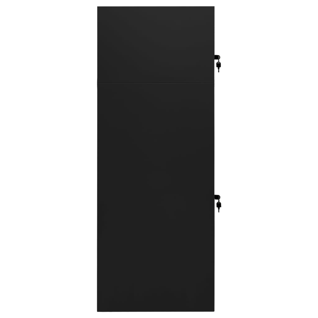 vidaXL Ντουλάπα για Σέλα Μαύρη 53 x 53 x 140 εκ. Ατσάλινη