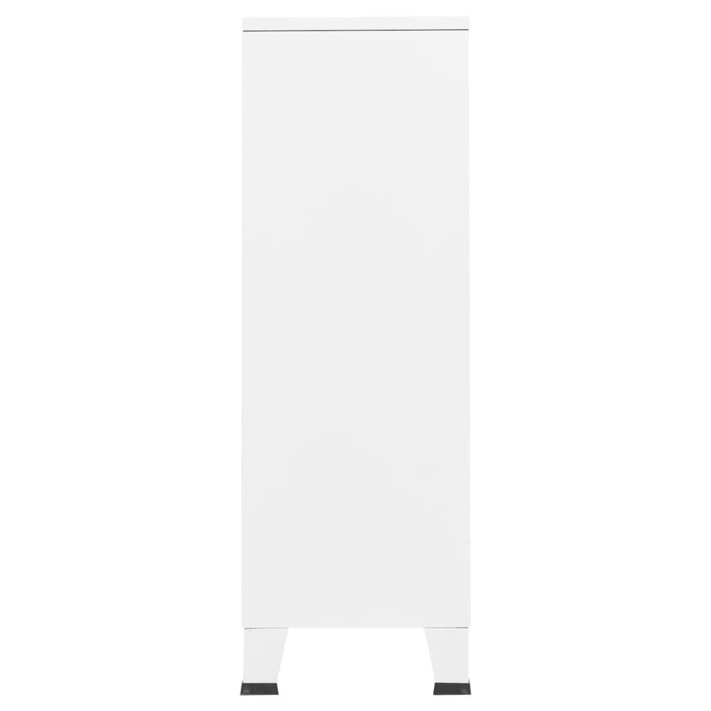 vidaXL Ντουλάπα Βιομηχανική Λευκή 67 x 35 x 107 εκ. Ατσάλινη