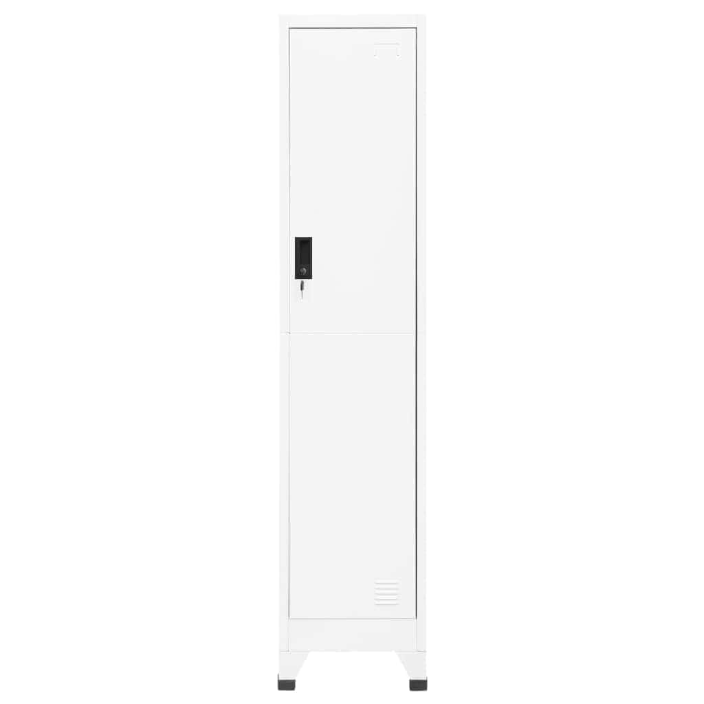 vidaXL Φοριαμός Λευκός 38 x 45 x 180 εκ. Ατσάλινος