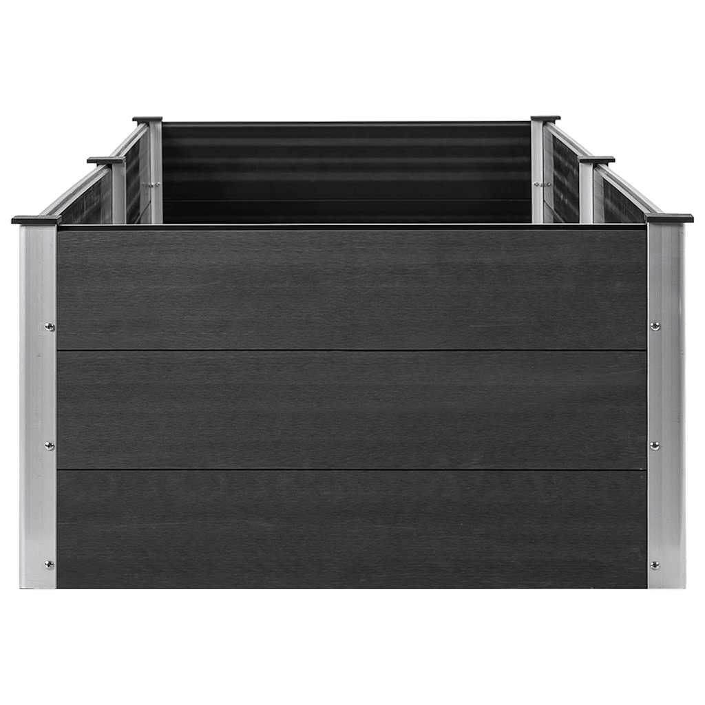 vidaXL Ζαρντινιέρα Υπερυψωμένη Γκρι 200 x 100 x 54 εκ. από WPC