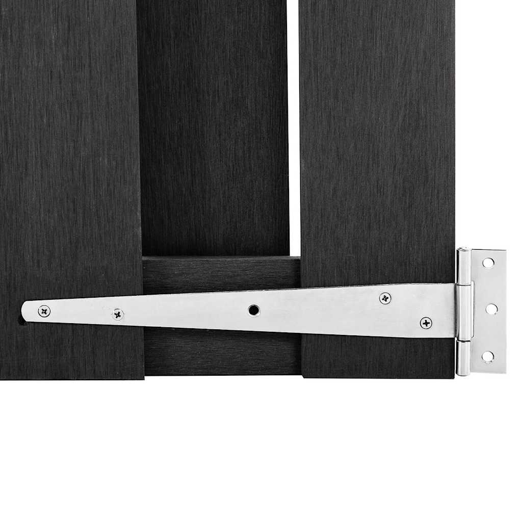 vidaXL Πόρτα Φράχτη Γκρι 100 x 180 εκ. από WPC