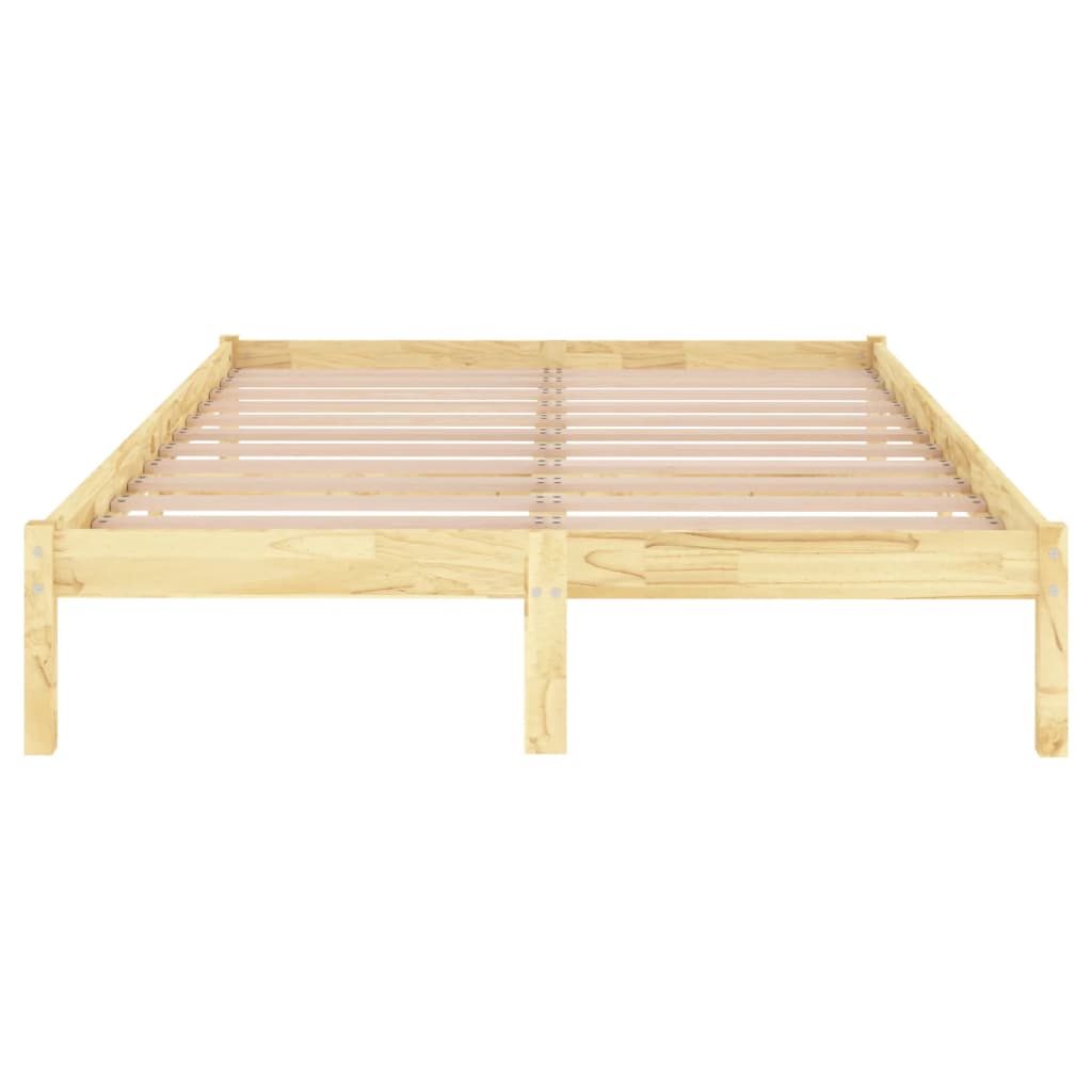 vidaXL Πλαίσιο Κρεβατιού 120 x 190 εκ. από Μασίφ Ξύλο Small Double