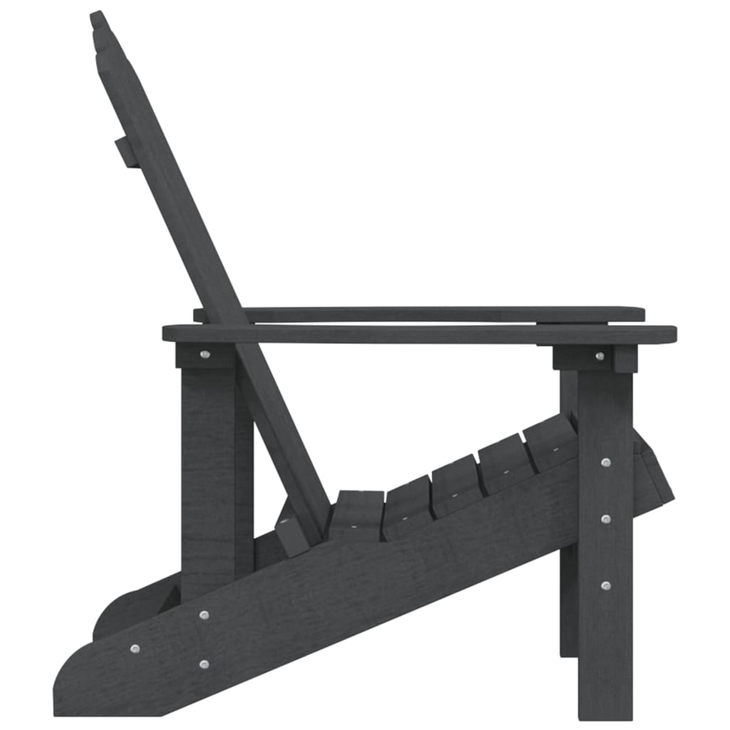 vidaXL Καρέκλα Κήπου Adirondack Ανθρακί από HDPE