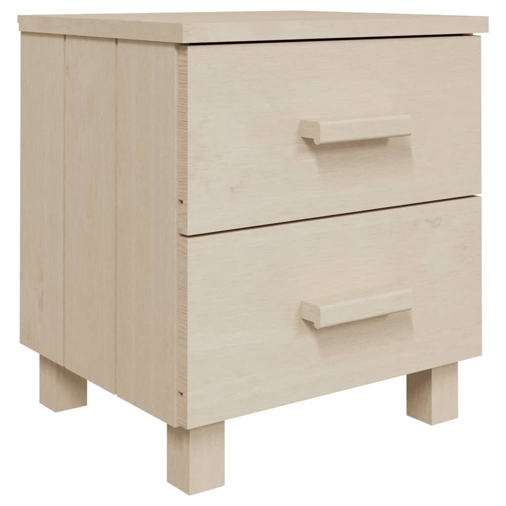 vidaXL Κομοδίνα HAMAR 2 Τεμ. Μελί 40x35x44,5 εκ. Μασίφ Ξύλο Πεύκου