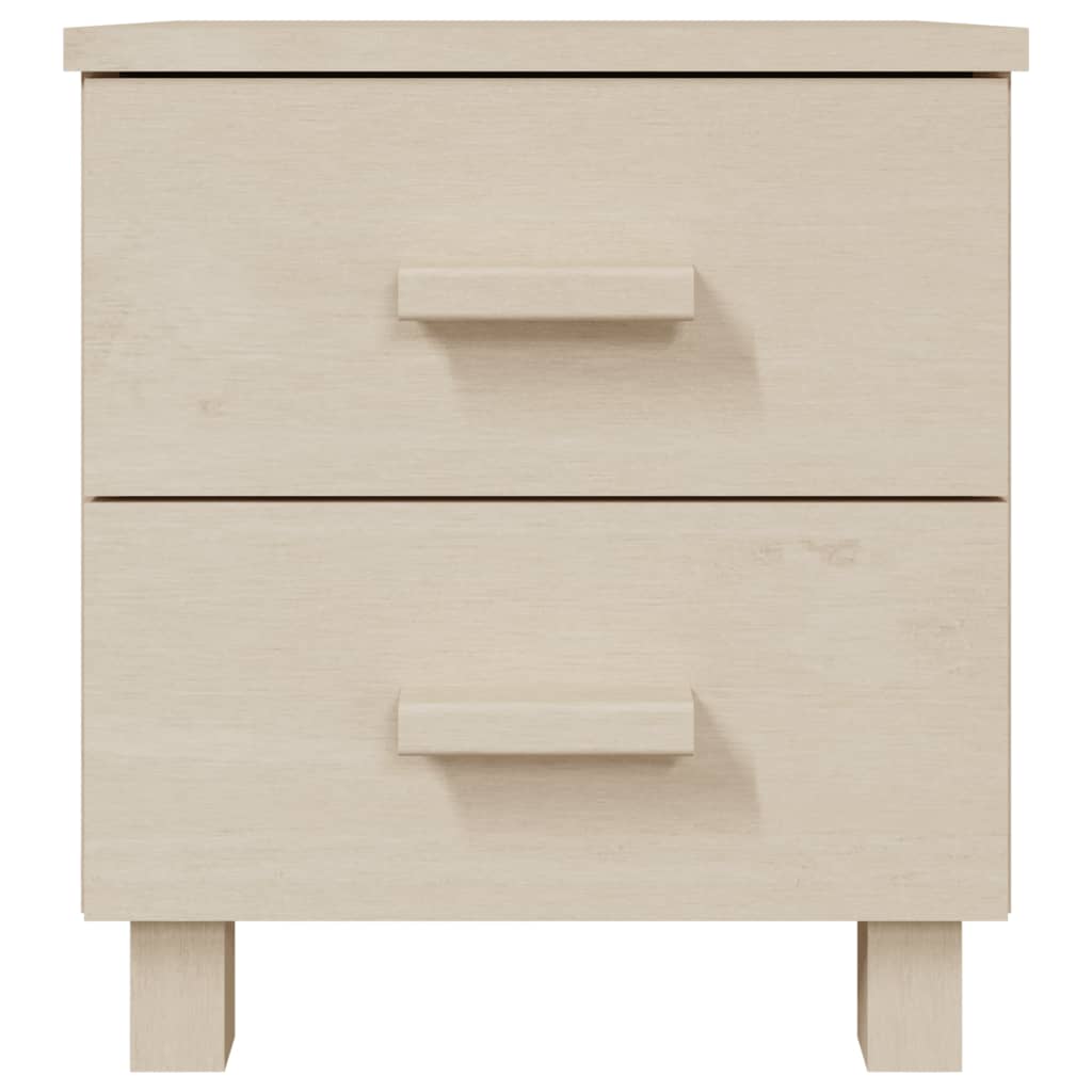 vidaXL Κομοδίνα HAMAR 2 Τεμ. Μελί 40x35x44,5 εκ. Μασίφ Ξύλο Πεύκου