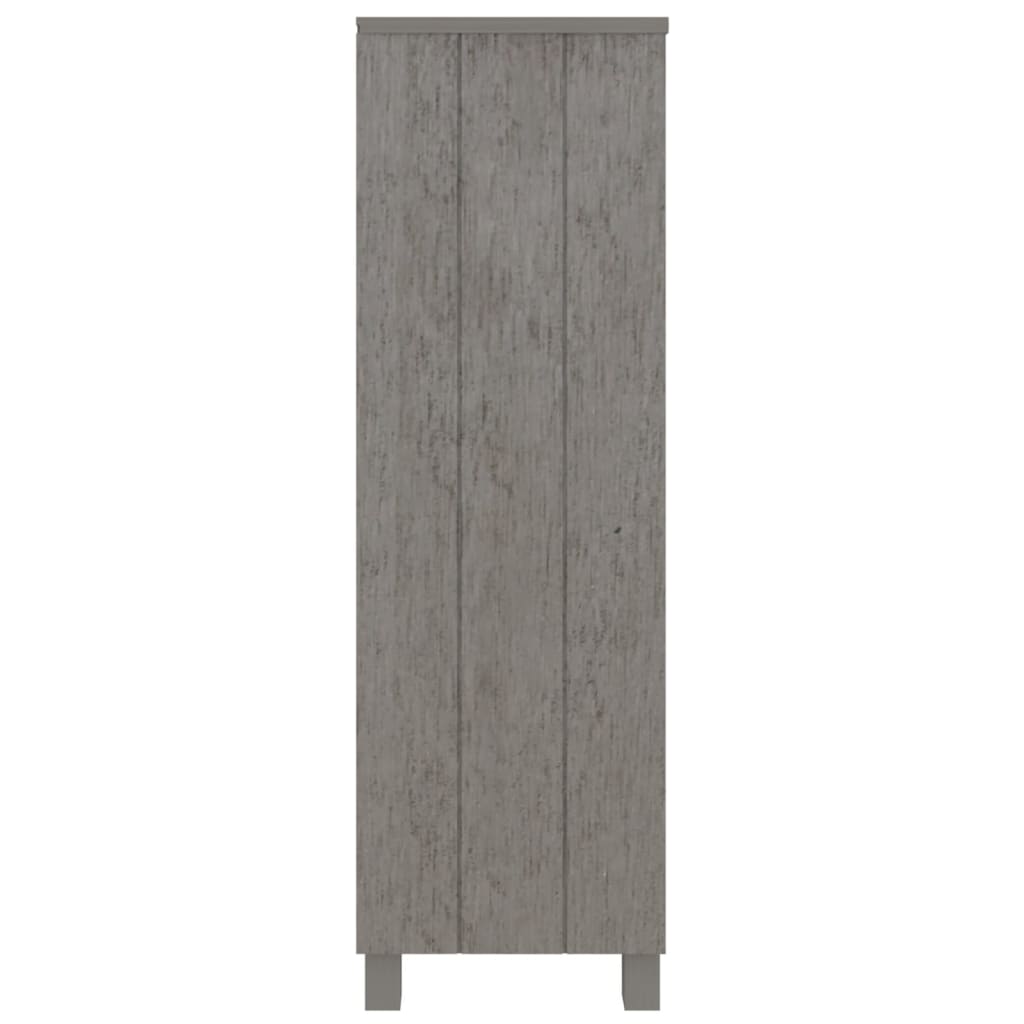 vidaXL Βιβλιοθήκη HAMAR Αν. Γκρι 85 x 35 x 112 εκ. Μασίφ Ξύλο Πεύκου