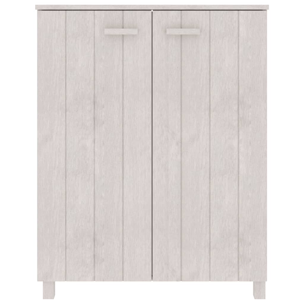 vidaXL Παπουτσοθήκη HAMAR Λευκή 85x40x108 εκ. από Μασίφ Ξύλο Πεύκου