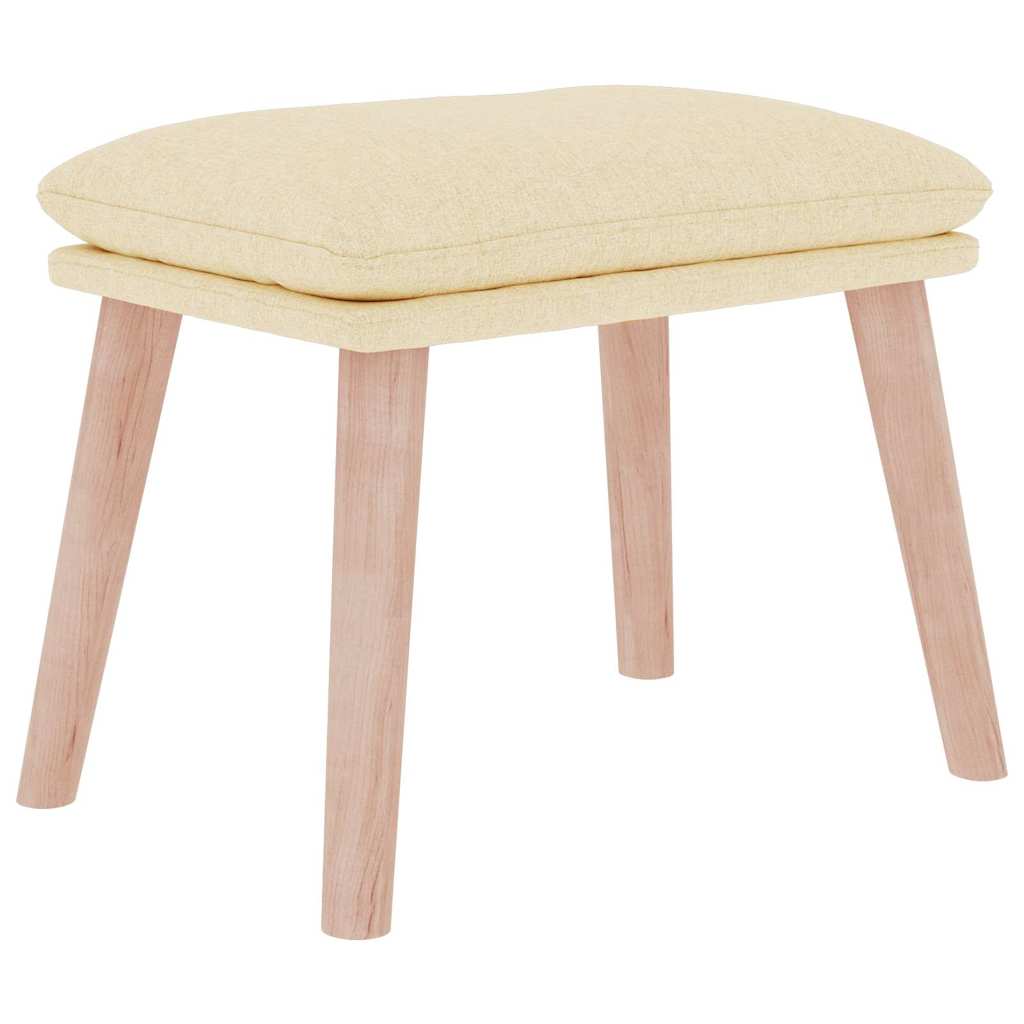 vidaXL Υποπόδιο Κρεμ 45 x 29,5 x 35 εκ. Υφασμάτινο