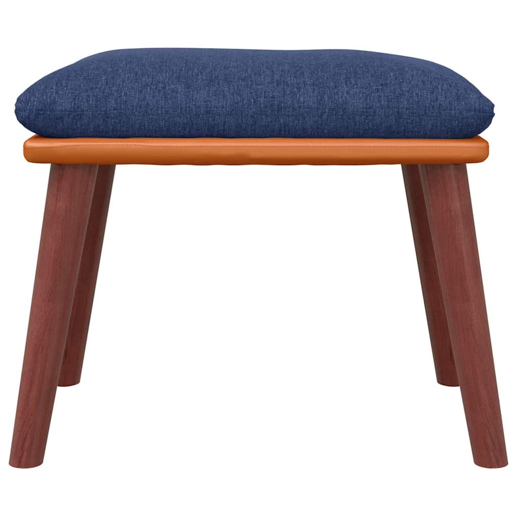 vidaXL Υποπόδιο Μπλε 45x29,5x35 εκ. Ύφασμα & Συνθετικό Δέρμα