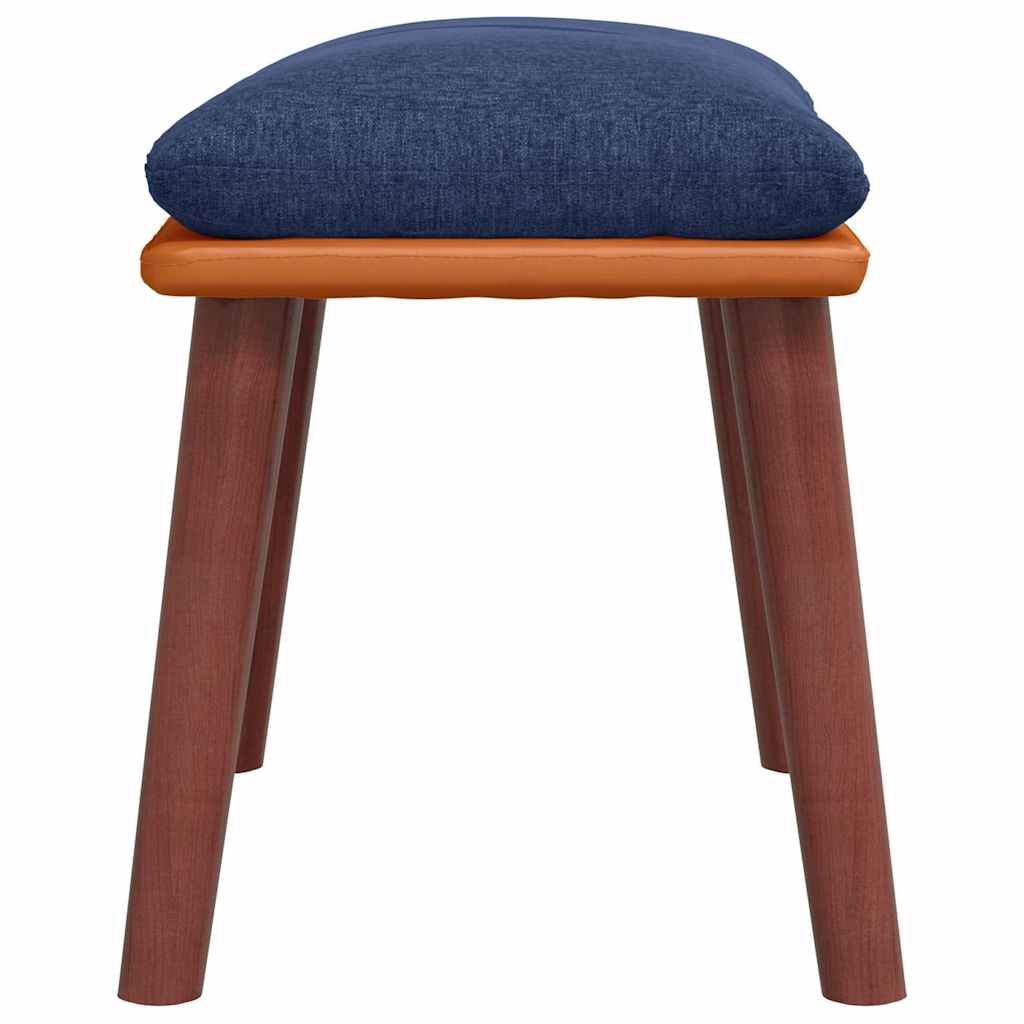 vidaXL Υποπόδιο Μπλε 45x29,5x35 εκ. Ύφασμα & Συνθετικό Δέρμα