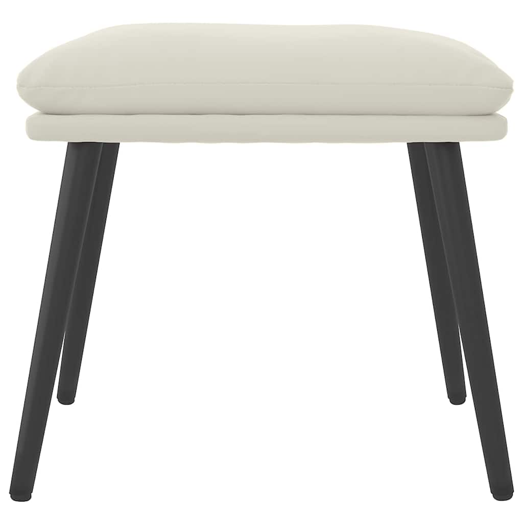 vidaXL Υποπόδιο Κρεμ 45x29,5x35 εκ. Βελούδινο